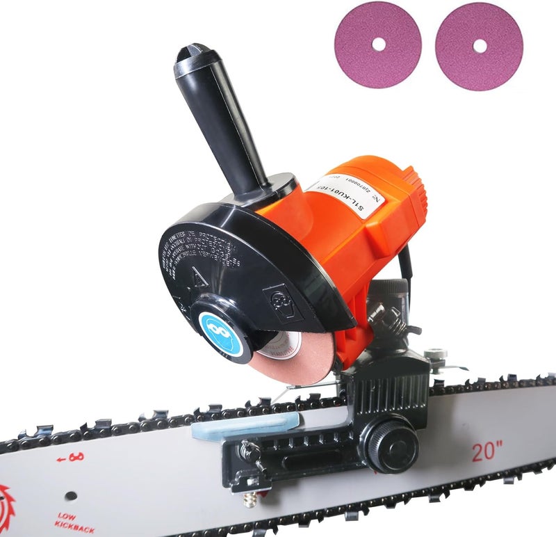 KonKell Clamp-On Electric Chainsaw Chain Sharpener, Portable Chain Grinding Tool, Electric Chainsaw Sharpener Jig Kit, 110v - Image 1